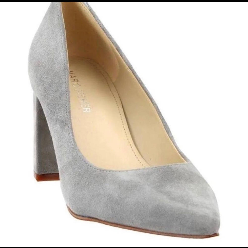 NIB Marc Fisher Caitlin Heels Grey Suede 9.5